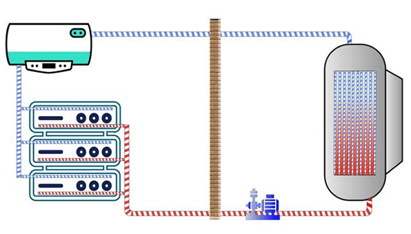 spray liquid cooling structure diagram for data center